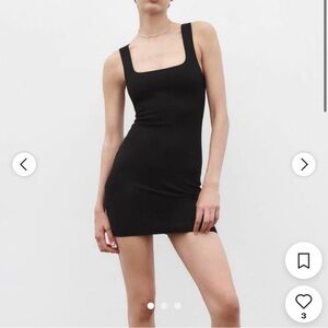 Zara Stretch Knit Tank Black Sleeveless Dress Xsmall